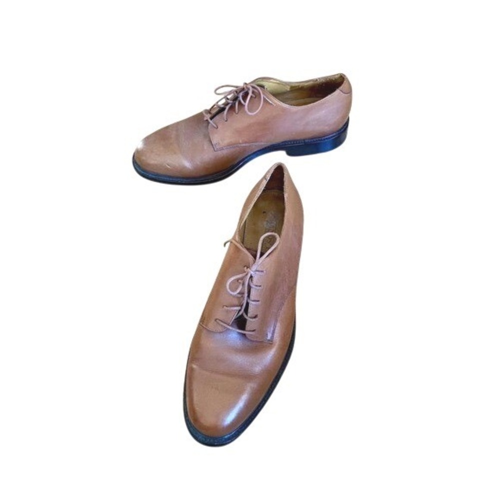 Lands End Mens Brown‎ Lace Up Oxford Dress Shoes Size 11.5 M
